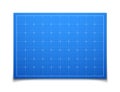 Blue isolated square grid with shadow