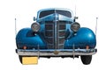 Blue isolated on white background pontiac oldtimer car Royalty Free Stock Photo