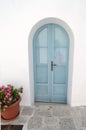 Blue Italian front door in Alberobello - Italy Royalty Free Stock Photo