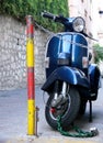 Blue Italian Scooter Royalty Free Stock Photo