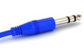 Blue Jack Plug Royalty Free Stock Photo