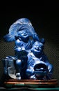 Blue Jade sculpture of God of wealth in China