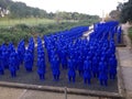 Blue Japanese soldiers
