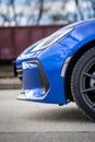 Blue Japanese sports car Subaru BRZ