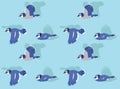 Blue Jay Flying Vector Seamless Background Wallpaper-01 Royalty Free Stock Photo