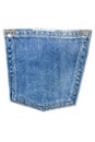 Blue jean back pocket Royalty Free Stock Photo