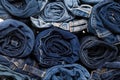 Blue jean background .Blue denim jeans texture Royalty Free Stock Photo