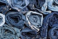 Blue jean background .Blue denim jeans texture Royalty Free Stock Photo