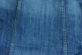 Blue jean pattern with stitch line for texture and background. Royalty Free Stock Photo