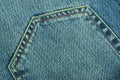 Blue jean seams Royalty Free Stock Photo