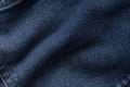 Blue jeans apparel and brown cord fabric background texture, cloth garment concept