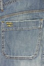 Blue jeans back pocket Royalty Free Stock Photo