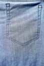 Blue jeans back pocket ,Inner Pants. Royalty Free Stock Photo