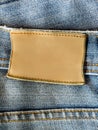 Blue Jeans Blank Label Royalty Free Stock Photo