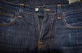 Blue jeans close-up for background, texture Royalty Free Stock Photo