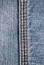 Blue Jeans close up shot with thread details Royalty Free Stock Photo