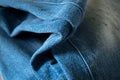 Blue Jeans Closeup Texture Background Royalty Free Stock Photo