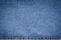 Blue Jeans Cloth With Upper Seam Background Royalty Free Stock Photo