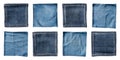blue jeans denim fabric banners. Created with Generative AI