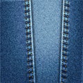 Blue Jeans Denim Fabric Texture With Stitch Royalty Free Stock Photo