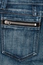 Blue jeans fabric with pocket Royalty Free Stock Photo