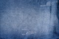 Blue jeans fabric texture. Distressed denim background Royalty Free Stock Photo