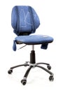 Blue jeans office revolving chair Royalty Free Stock Photo