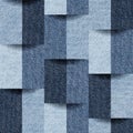 Blue jeans pattern - seamless background - decorative texture Royalty Free Stock Photo