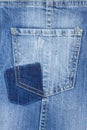 Blue jeans pocket Royalty Free Stock Photo