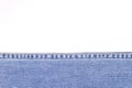 Blue jeans seamless, fabric of Jeans denim texture on white background Royalty Free Stock Photo