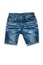 Blue jeans short trouser isolated