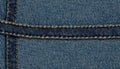 Blue jeans texture background. Royalty Free Stock Photo