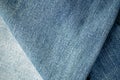 Blue jeans texture or denim background with seam and thread Royalty Free Stock Photo