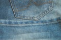 Blue jeans texture and seam stitch design Royalty Free Stock Photo
