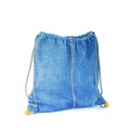 The Blue jeans women bag isolated at white background Royalty Free Stock Photo