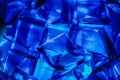 Blue Jell-O gelatin cubes lit from below. Royalty Free Stock Photo
