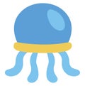 Blue jelly fish, icon
