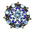 Blue jewel isolated on white background Royalty Free Stock Photo