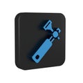 Blue Jewelers lupe for diamond grading with dimond icon isolated on transparent background. Black square button.