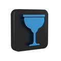 Blue Jewish goblet icon isolated on transparent background. Jewish wine cup for kiddush. Kiddush cup for Shabbat. Black