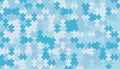 Blue Jigsaw Puzzle Blank Template, Pattern Texture Background