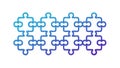 Blue Jigsaw Puzzle Pattern Texture, vector design Generative AI Royalty Free Stock Photo