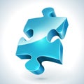 Blue jigsaw puzzle