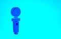 Blue Joystick for arcade machine icon isolated on blue background. Joystick gamepad. Minimalism concept. 3d illustration