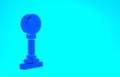 Blue Joystick for arcade machine icon isolated on blue background. Joystick gamepad. Minimalism concept. 3d illustration