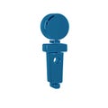 Blue Joystick for arcade machine icon isolated on transparent background. Joystick gamepad.