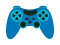 Blue joystick for boy, guy, man, icon for console playing for computer video games Royalty Free Stock Photo