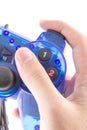 The blue joystick for controller play video game