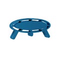 Blue Jumping trampoline icon isolated on transparent background.