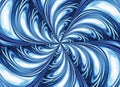 Blue kaleidoscope motion pattern. space flower shape